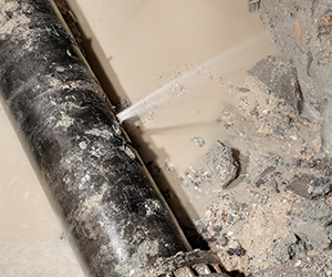 Thợ sửa chữa ống kẽm bục vỡ, rò rỉ nước trong tường tại nhà ở Hà nội .